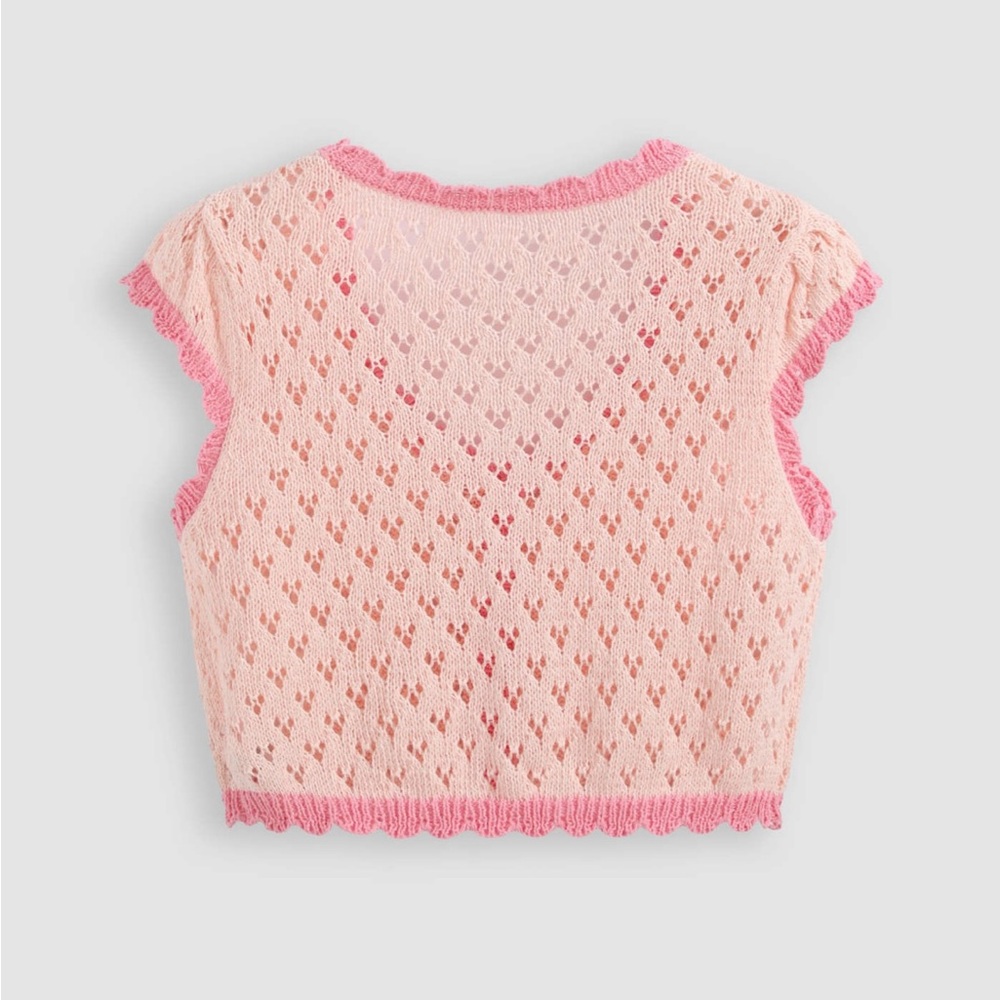 Cider Pink Knit Sweater Vest - Picture 2 of 9